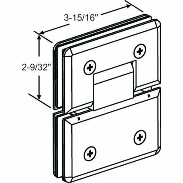 Strybuc Solid Brass Shower Hinge HD 22-270BNK